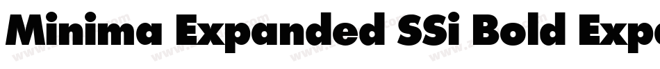 Minima Expanded SSi Bold Expanded字体转换